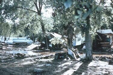 Debris along Rapid Creek