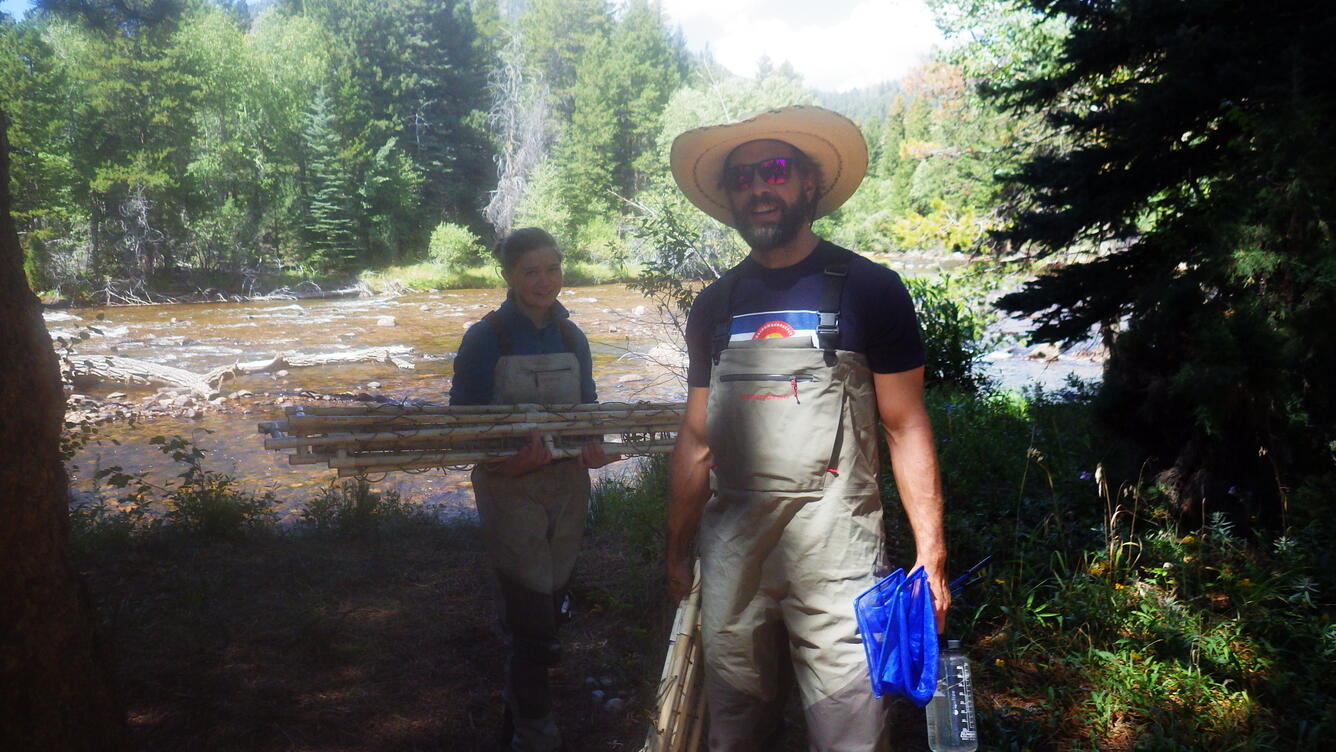 USGS scientists ready to do a metals study in the Poudre River.