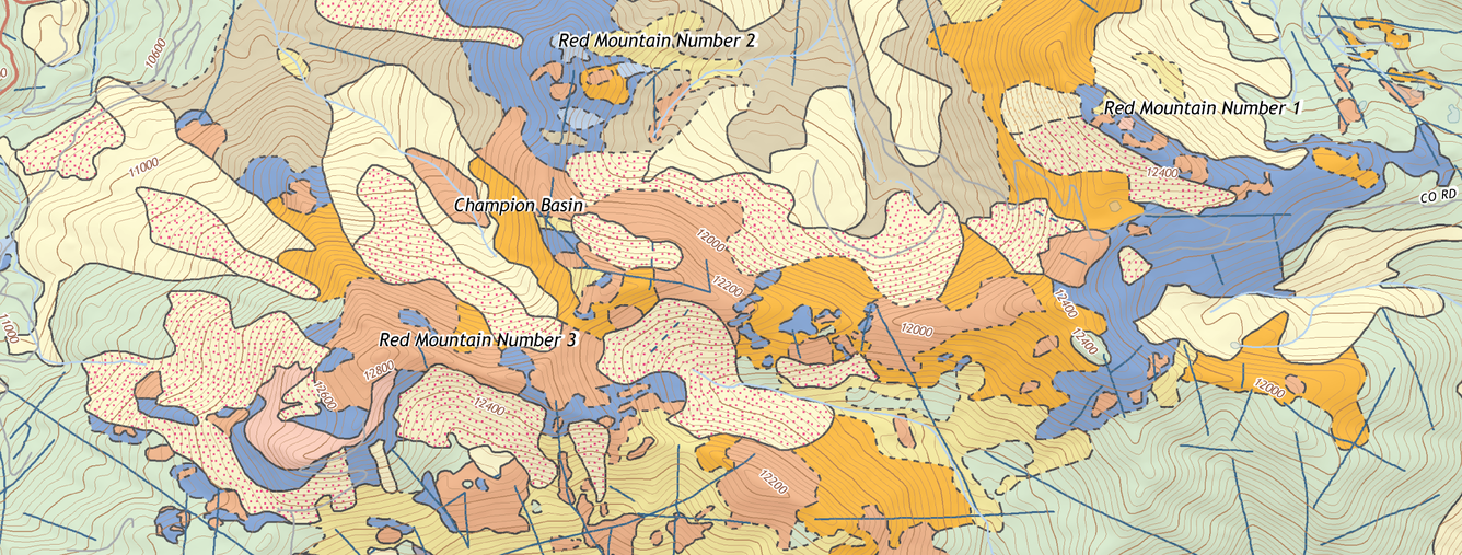 Silverton caldera alteration map