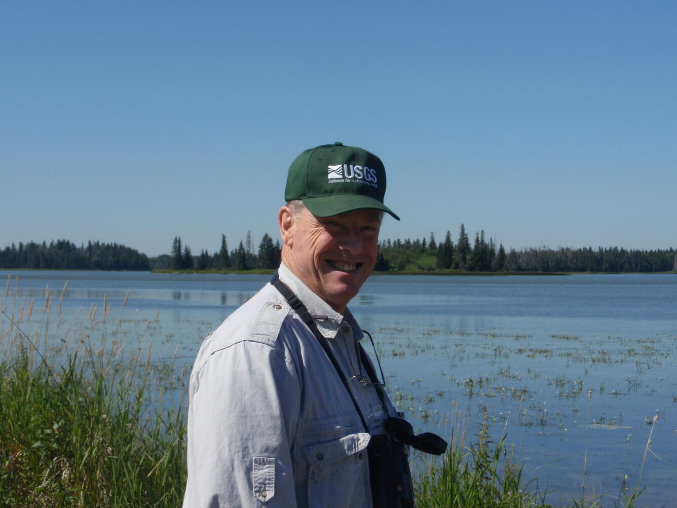 Charles van Riper III in the field in Canada