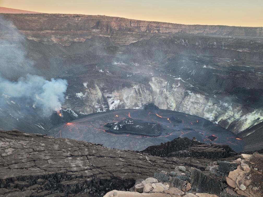 Color photograph of lava lake