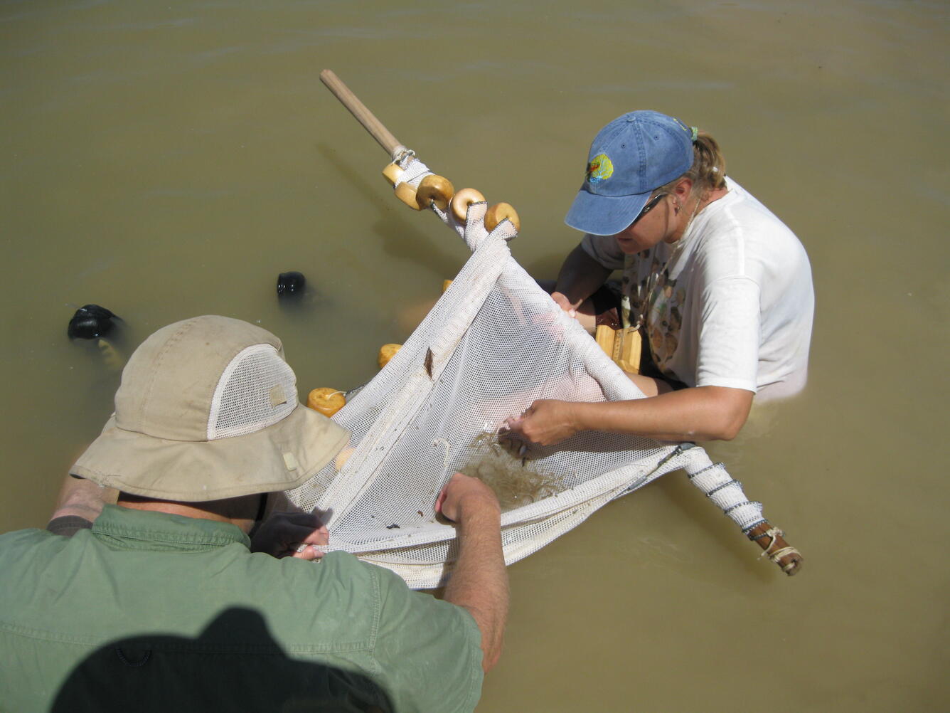 Sifting through fish caught in Rio Grande, Big Bend National Park