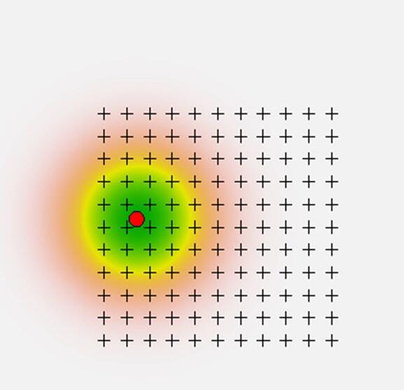 Location of activity centers relative to traps