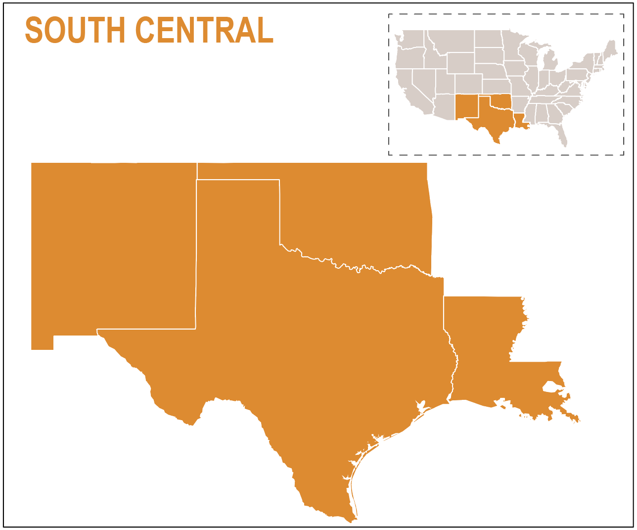 Map of the South Central CASC