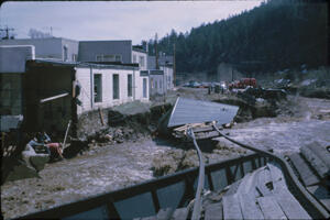 Railroad tracks in Deadwood after Flooding