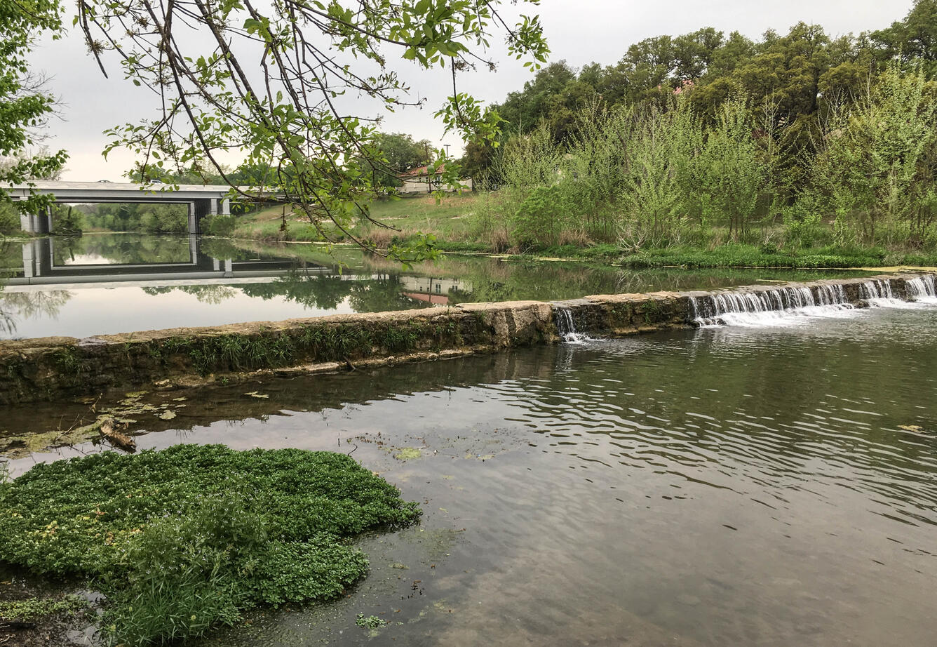 Salado Creek below dam