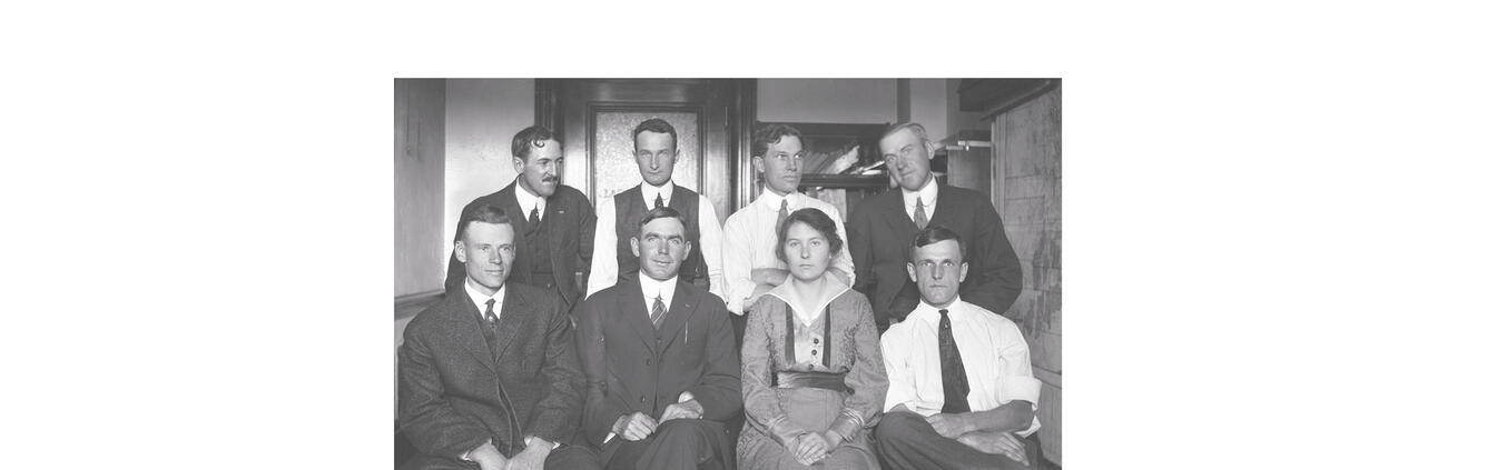 Known as the Salt Lake Force, Utah Water Science Center employees of 1914 pose for picture in Federal Building Office.