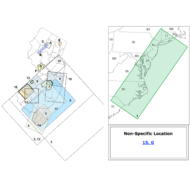 Map showing location of archived groundwater-flow models in New Jersey.