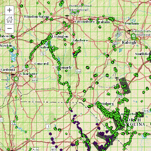 Screenshot of National Map Disaster Coordination Preparedness and Response