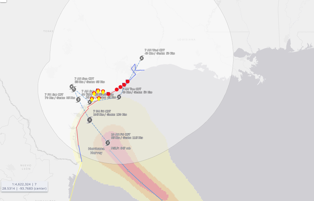 Screenshot from Flood Event Viewer for Hurricane Harvey