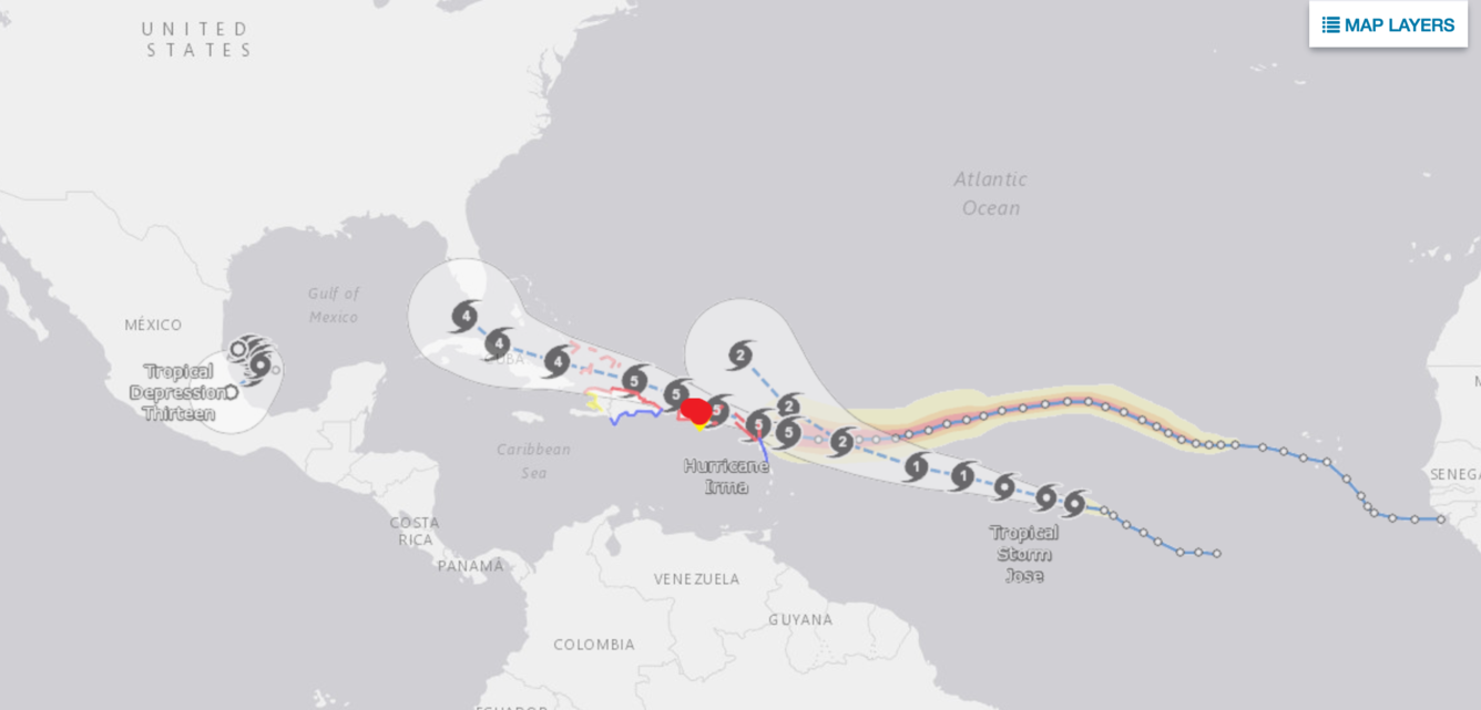 Screenshot of flood event viewer