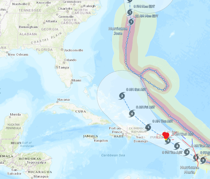 Screenshot of flood event viewer