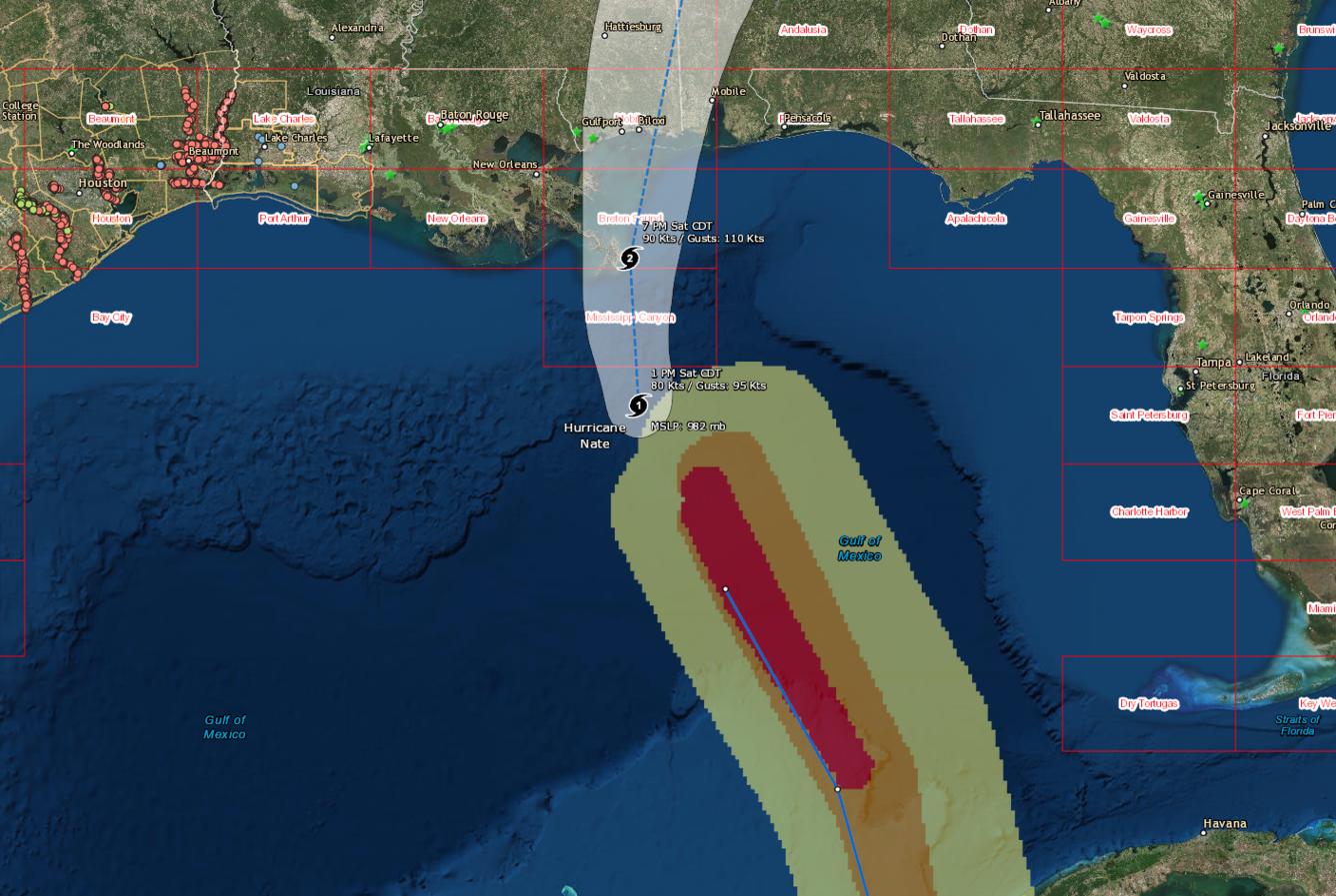 Screenshot from Event Support Map for Nate