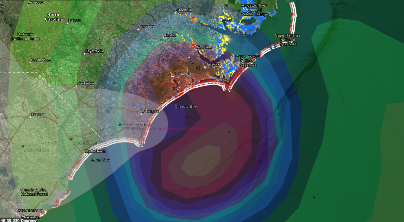 Map view from Event Support Map