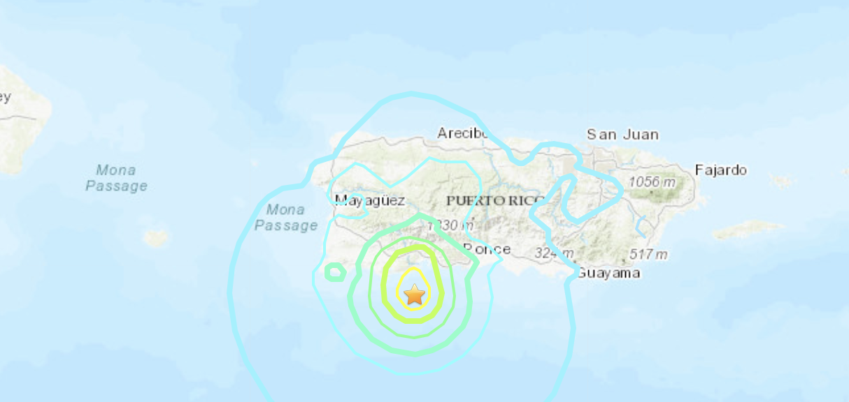 Magnitude 5.8 in Puerto Rico