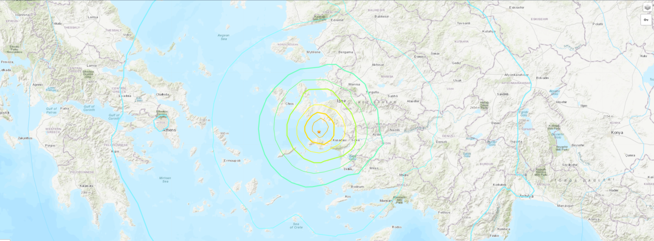 M 7.0 - 15 km NNE of Néon Karlovásion, Greece