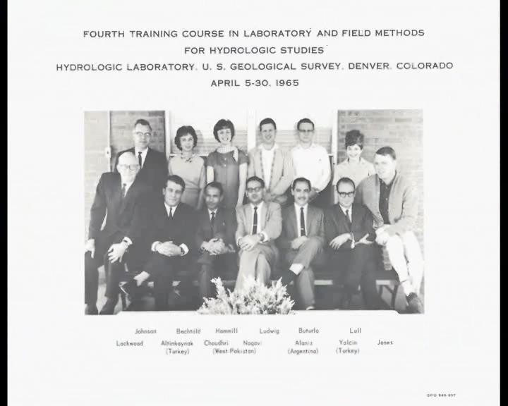Fourth Training Course in Laboratory and Field Methods for Hydrologic Studies