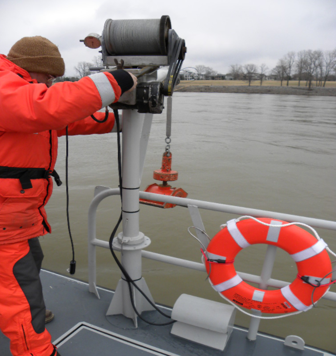 Sediment Sampling - Mississippi River - Arkansas photograph
