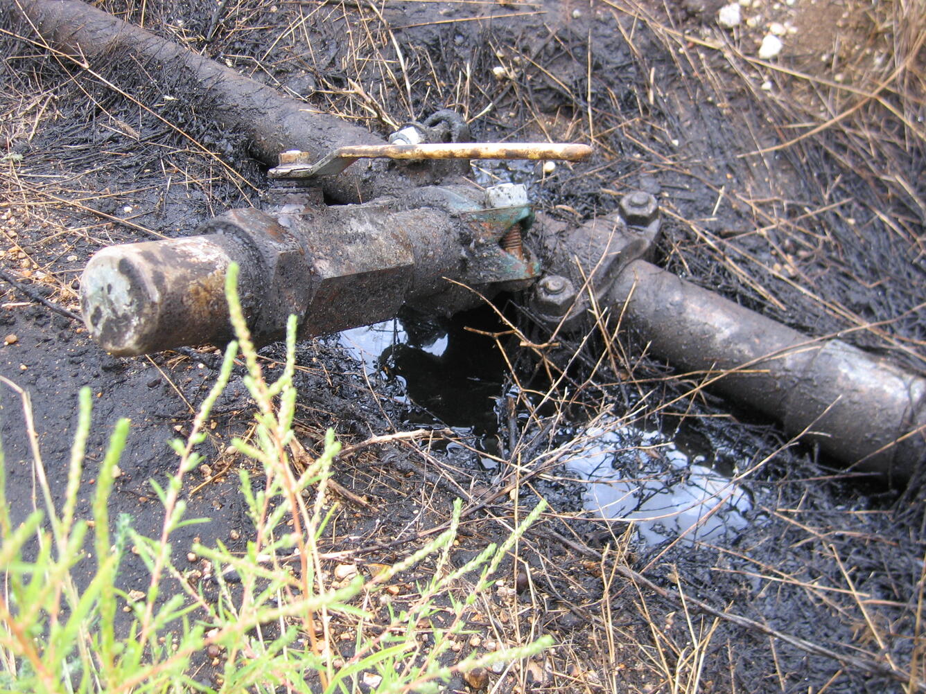 An oil/brine spill in the Williston Basin.