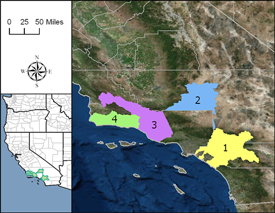 Lidar acquisition blocks for Southern California