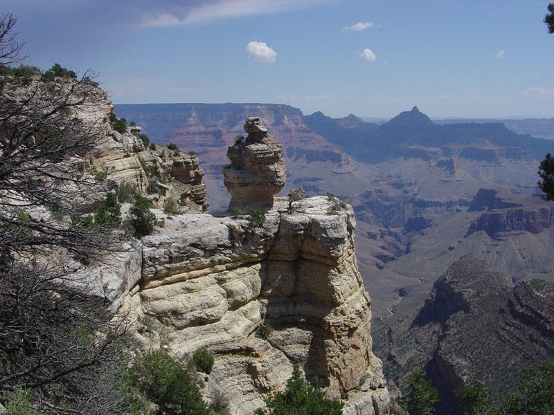 This is a photo of an unnamed butte of Kaibab Limestone.