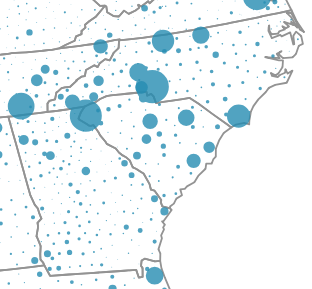 South Atlantic Water Withdrawals by County, 2015