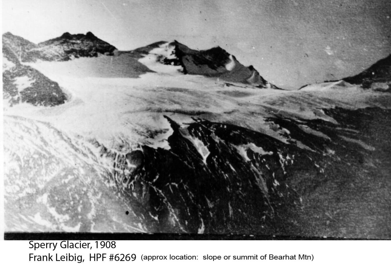 Sperry Glacier in Glacier National Park, circa 1908. Image 2 of 7