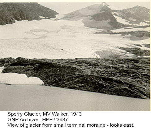 Sperry Glacier in Glacier National Park, circa 1943. Image 3 of 7