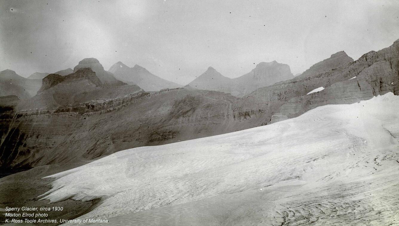 Sperry Glacier Mid View c1930.