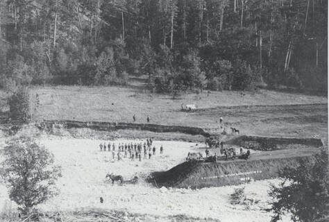 Railroad was being Rebuilt in 1908