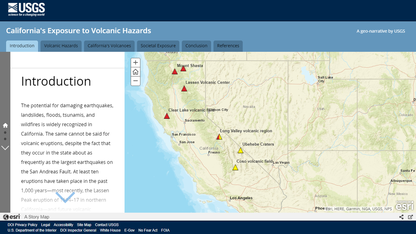 volcano exposure storymap