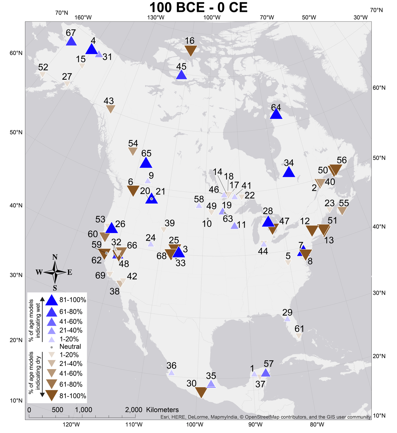A map of centennial-scale hydroclimate anomalies during the Common Era