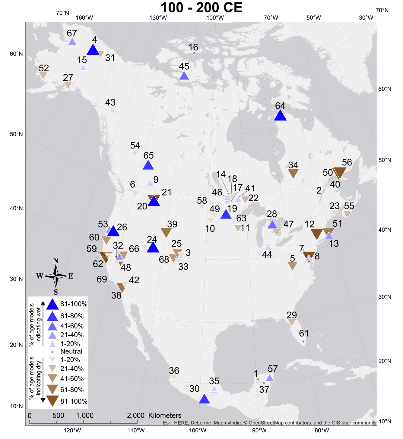 A map of centennial-scale hydroclimate anomalies during the Common Era