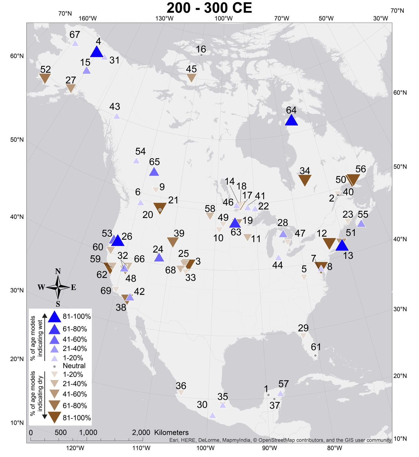 A map of centennial-scale hydroclimate anomalies during the Common Era