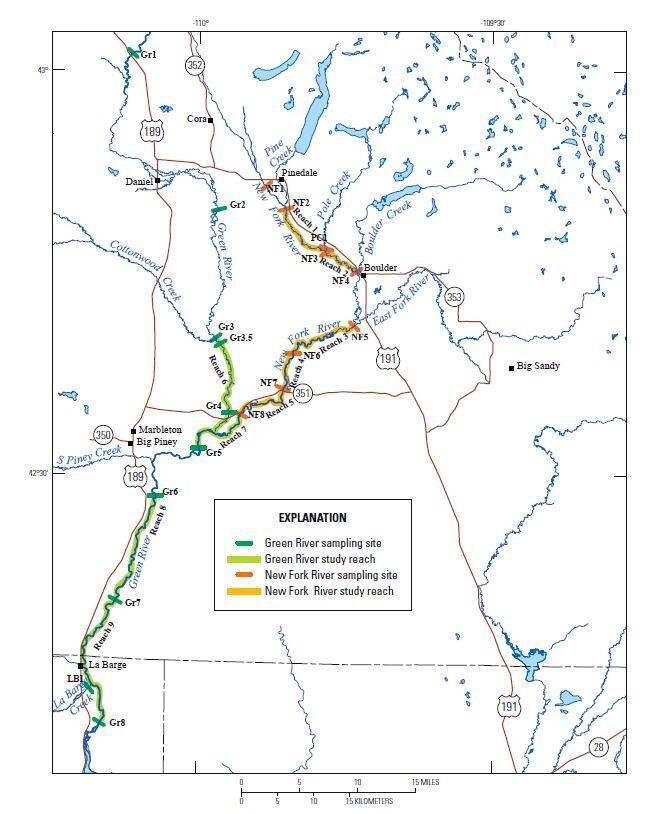 New Fork and Green River Synoptic sites
