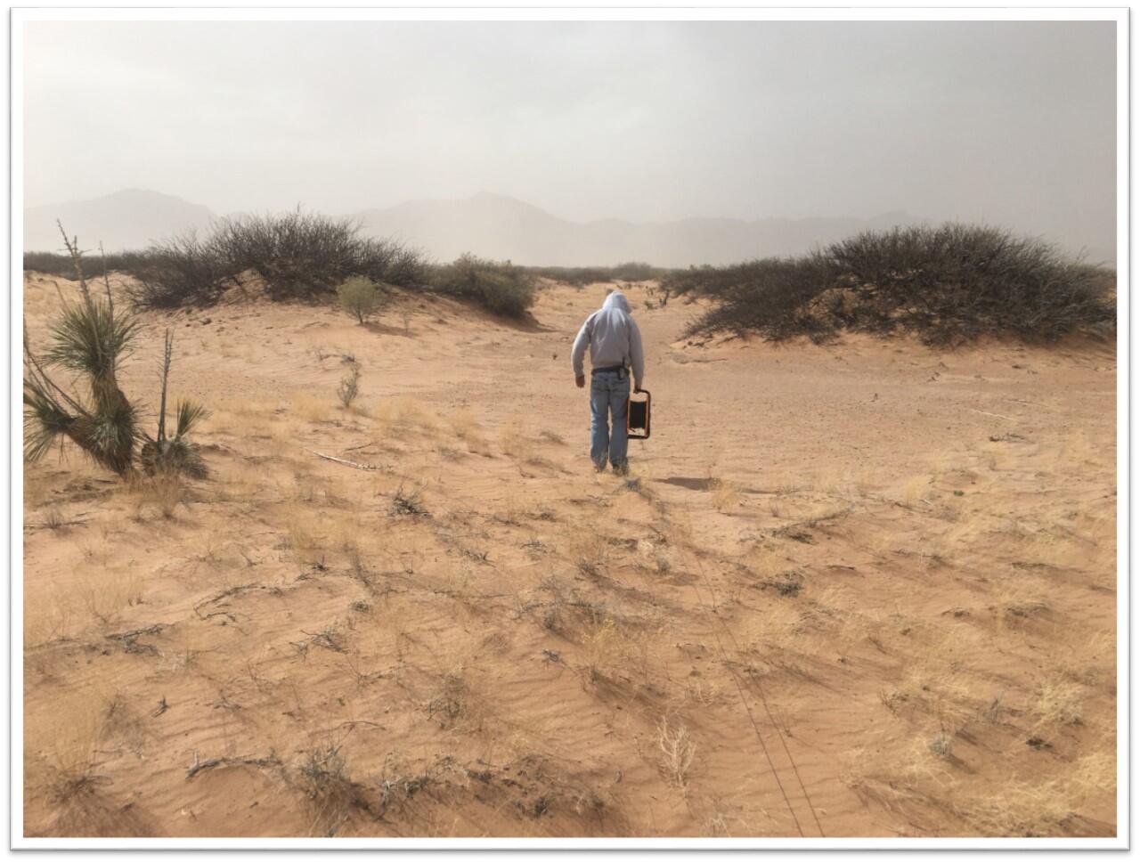 TDEM Wire Work during sandstorm