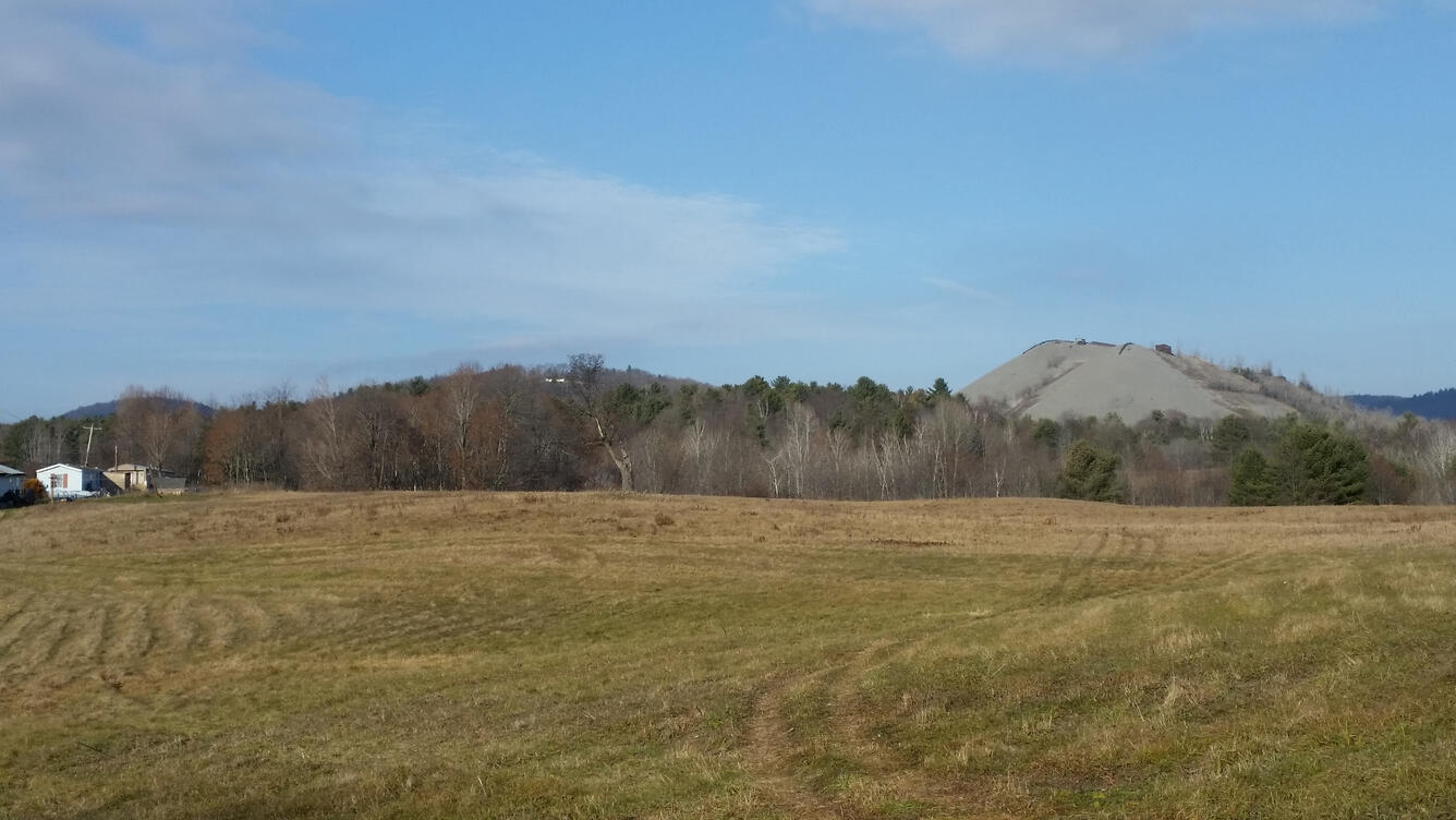 gravel pile near field
