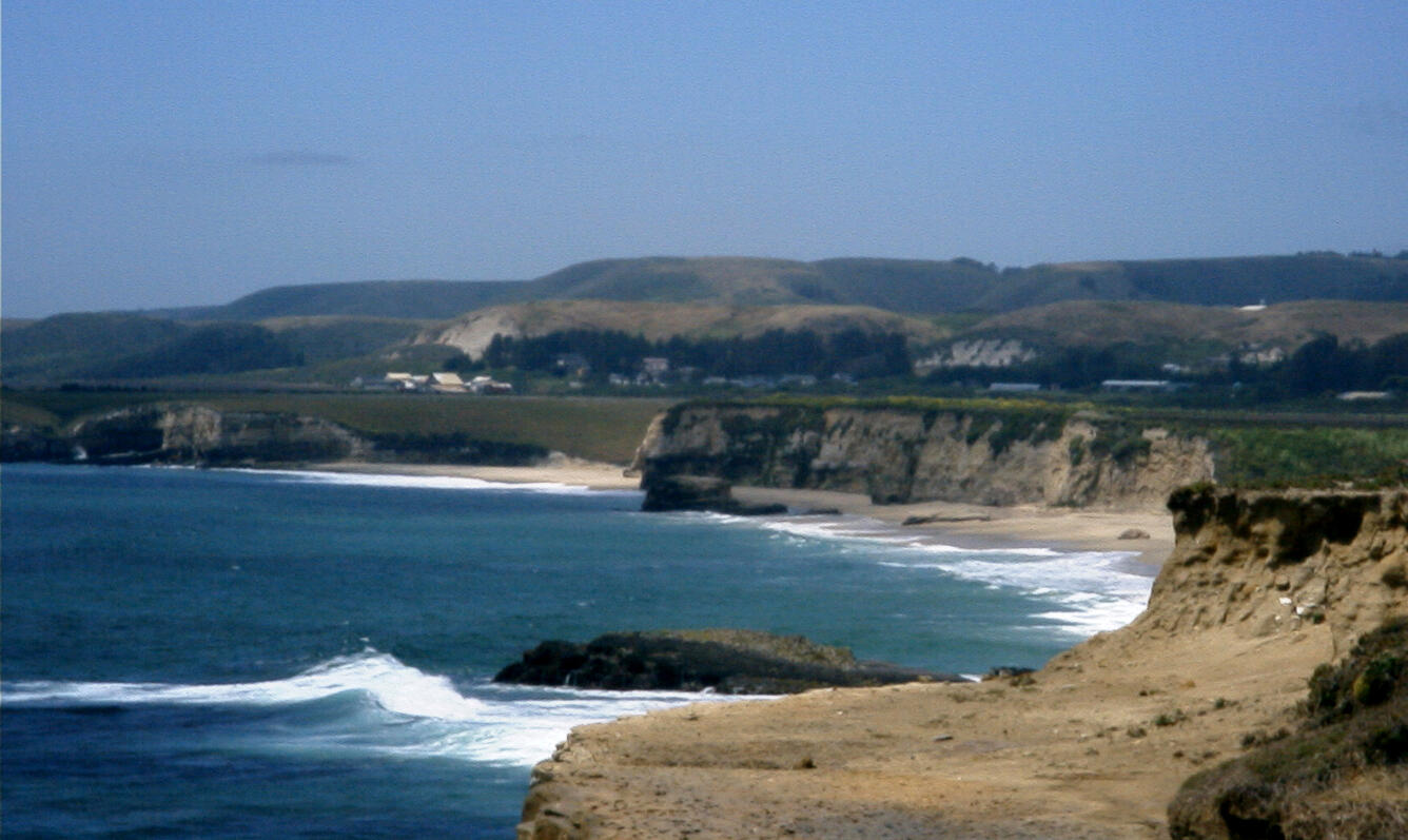 Marine terraces along the California coast