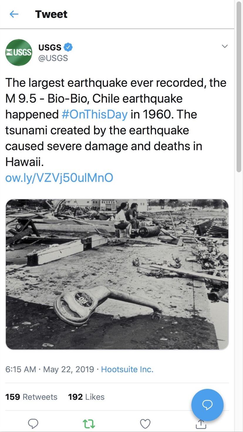 Screenshot from a smart phone of a Twitter tweet