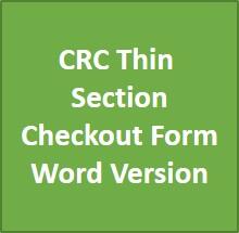 CRC Thin Section Checkout Form