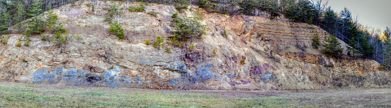Thrust Fault in Foreknobs Formation near Fulks Run, Virginia