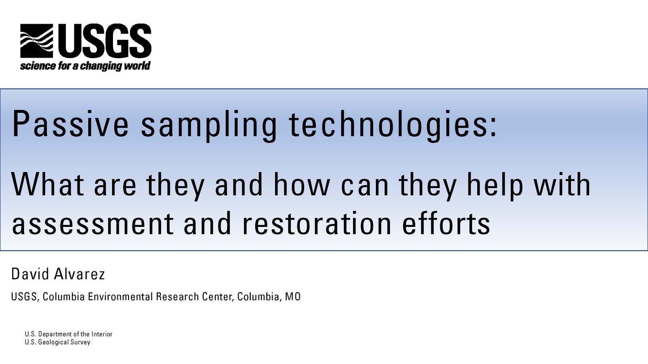 Titleslide for Passive Samplers Overview