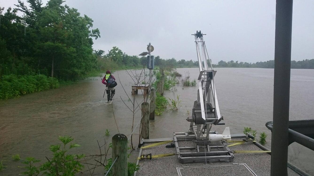 Trinity River during flood