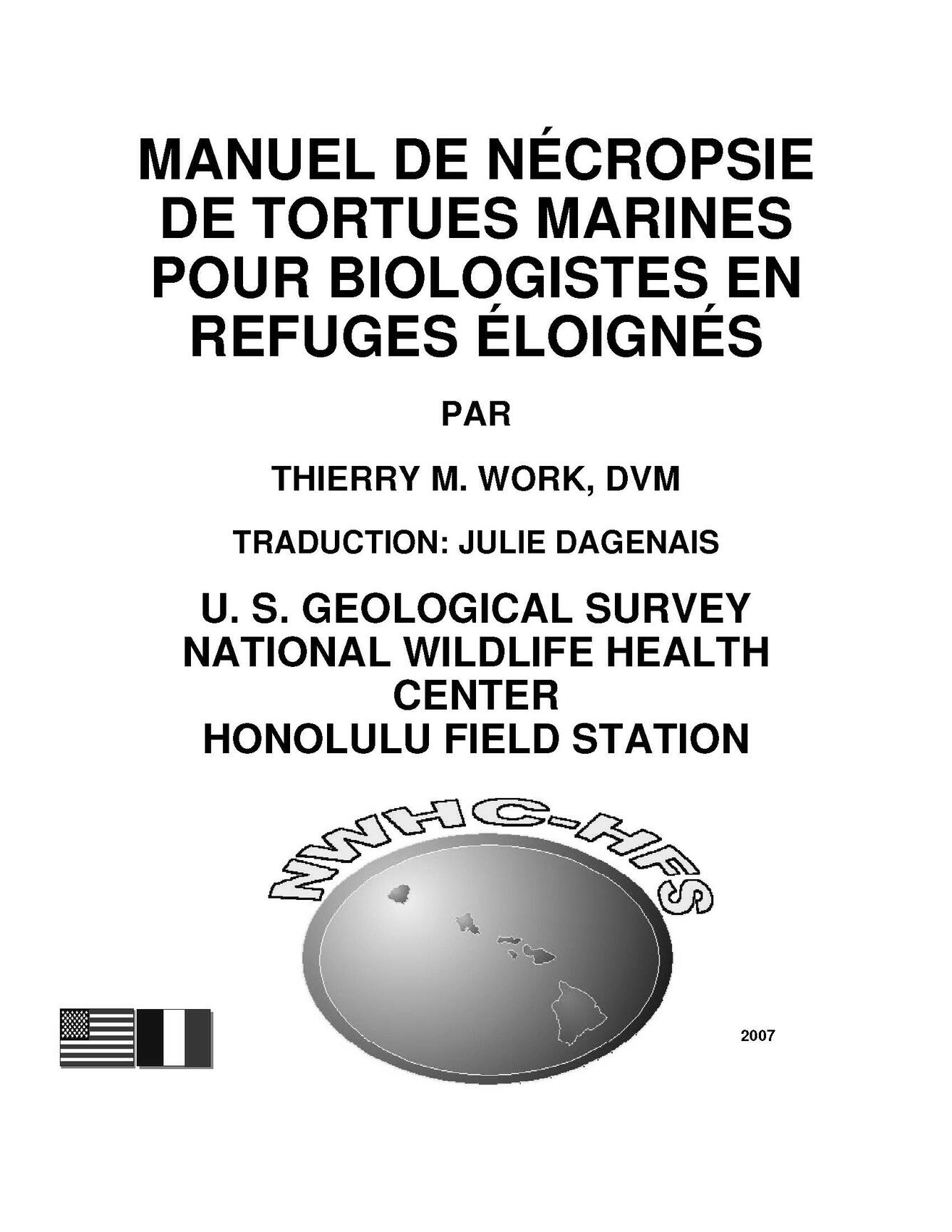 Sea turtle necropsy manual French