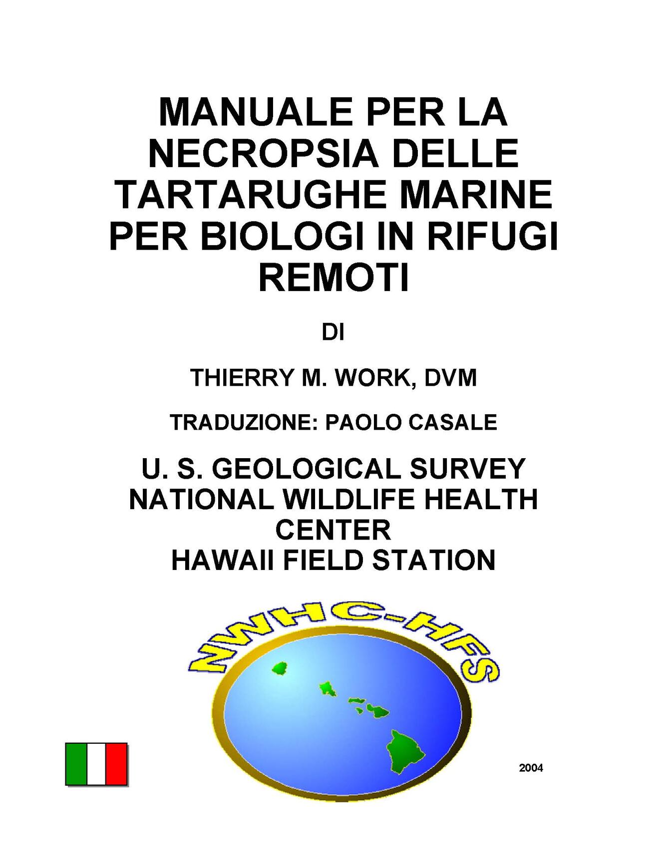 Sea turtle necropsy manual in Italian