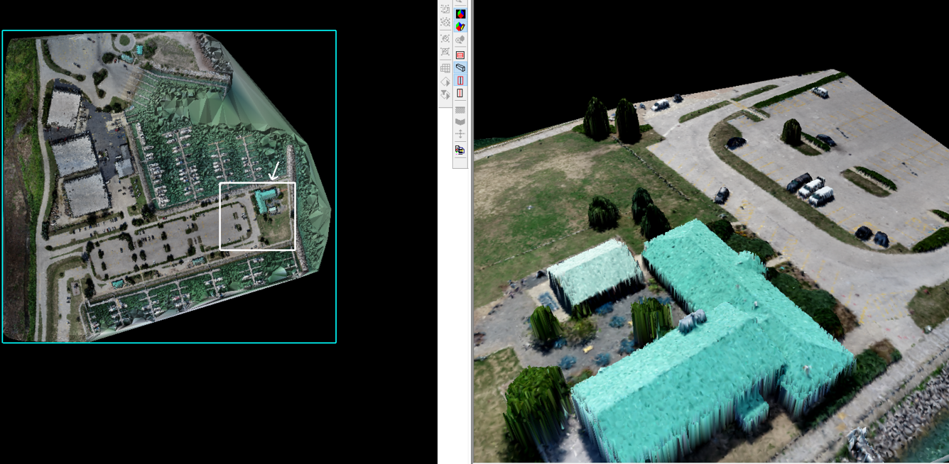 UAS 3D spectral composite image