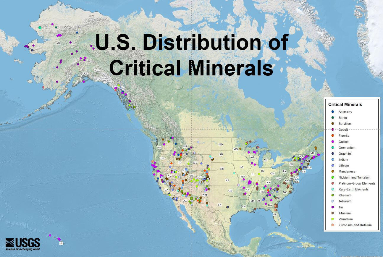 critical mineral distribution map