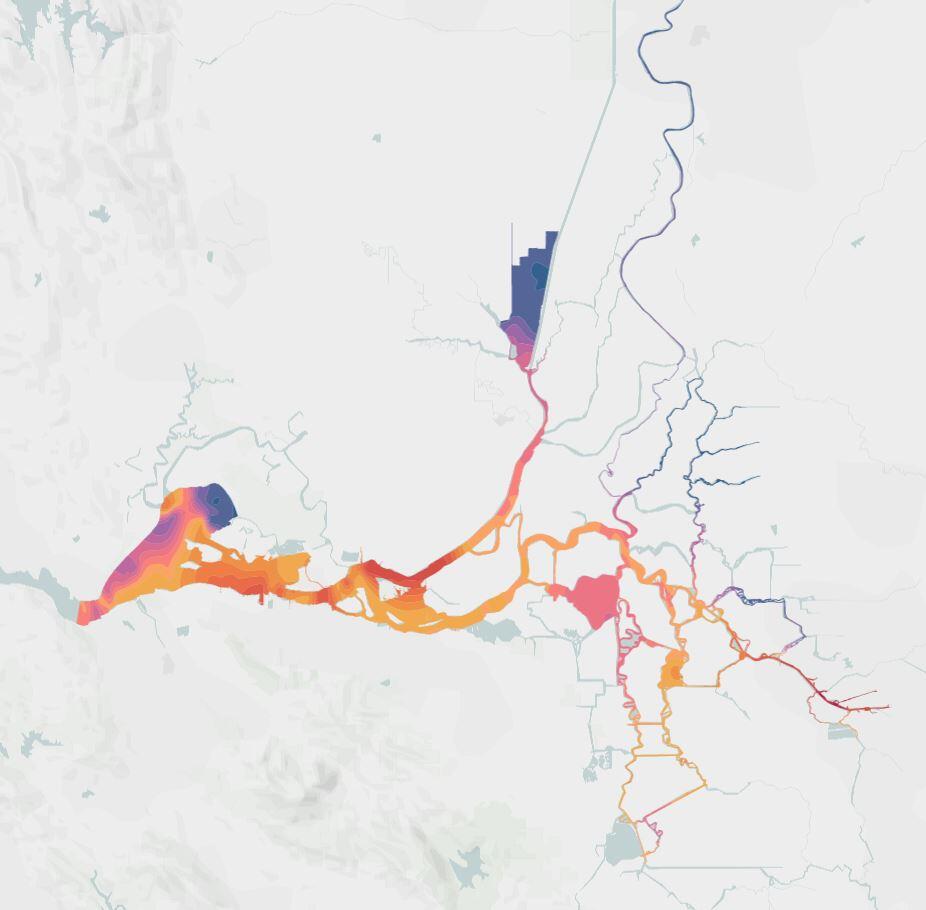 screen shot of Bay-Delta web app that visualizes water quality data