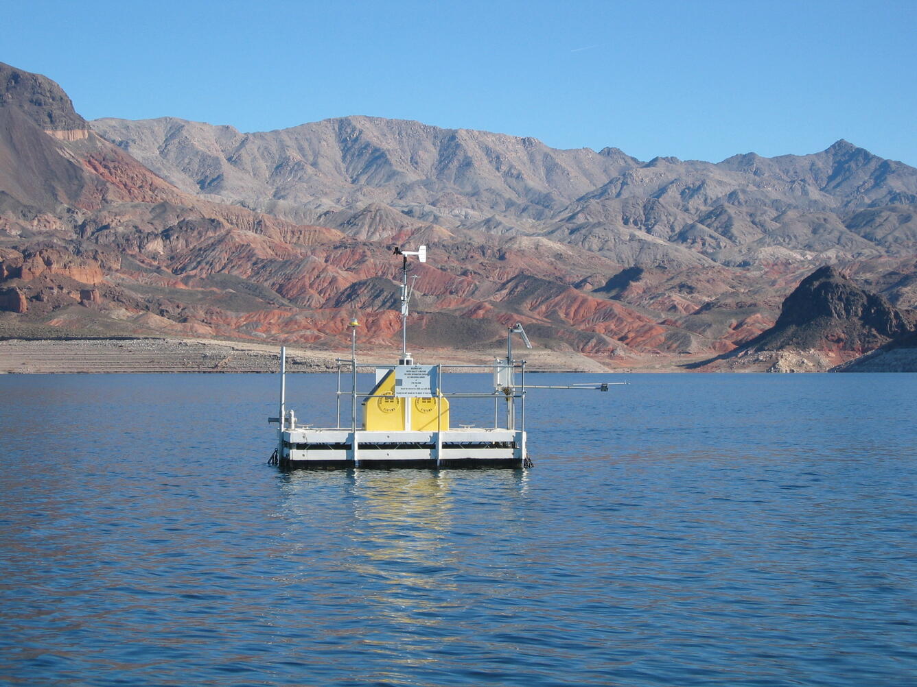 Evaporation station on Lake Mead, Nevada