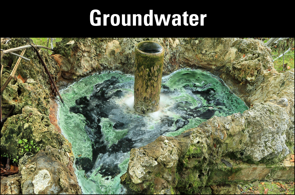 Image of an artesian well for the groundwater section of the National Water Census website